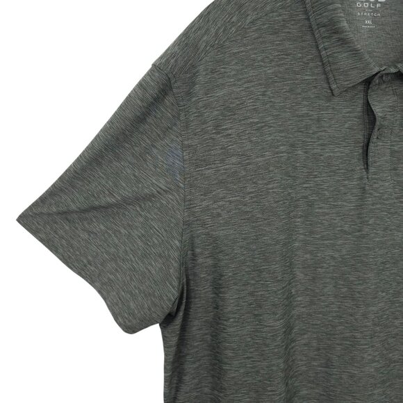 Izod Golf Stretch Polo Shirt Mens XXL Performance Lightweight Gray Short Sleeve - Picture 9 of 16